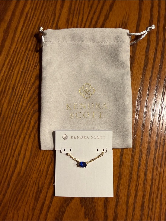 Kendra Scott Jewelry - Kendra Scott Gold Necklace with Deep Blue Stone